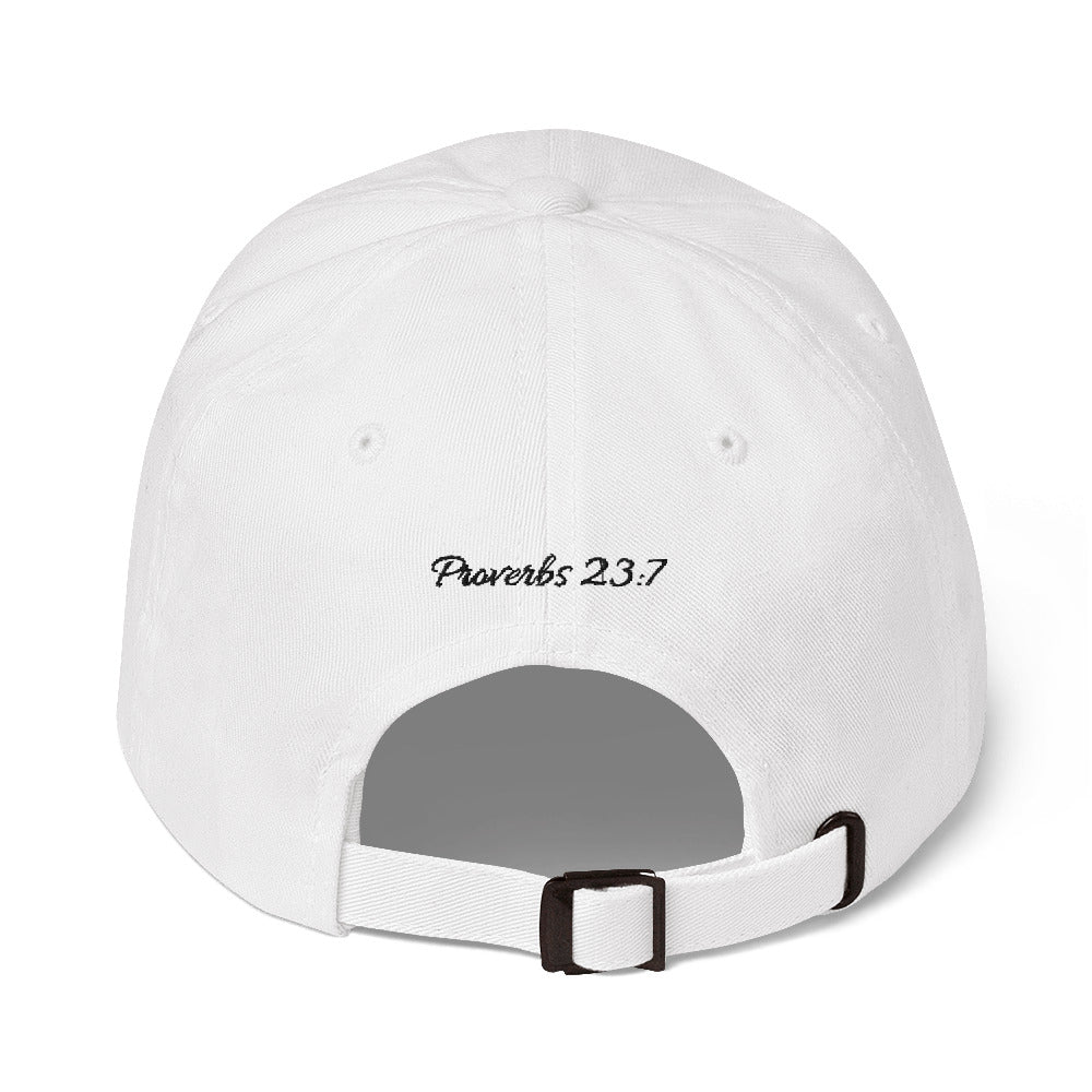 Proverbs 23:7 Dad hat