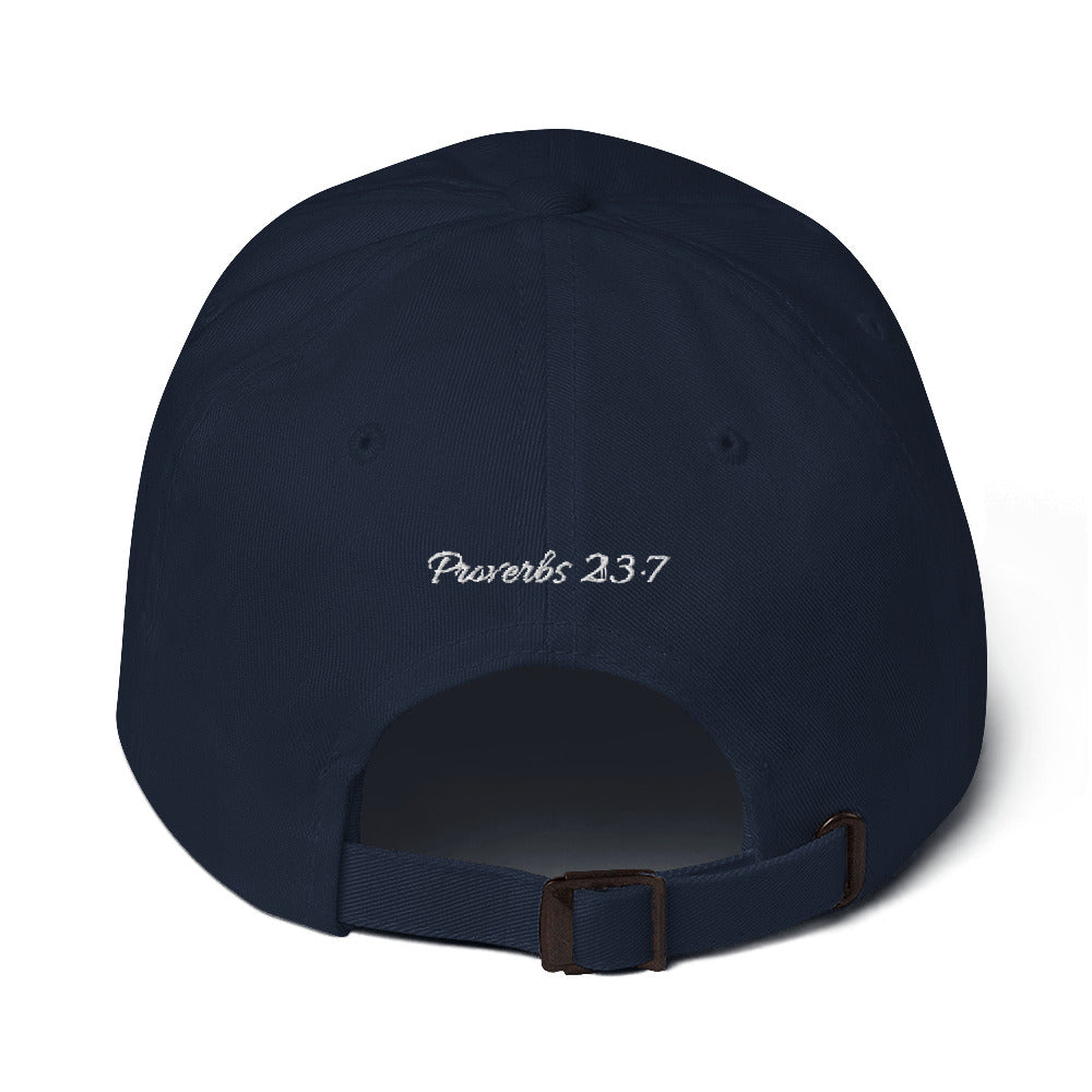 Proverbs 23:7 Dad hat